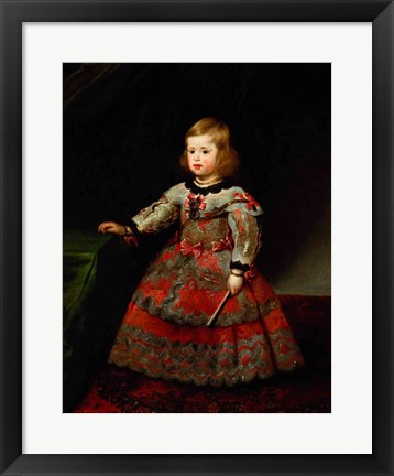 Framed Infanta Maria Margarita of Austria as a Child Print