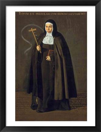 Framed Madre Maria Jeronima de la Fuente, 1620 Print