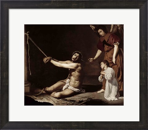 Framed Christ After the Flagellation Contemplated by the Christian Soul Print