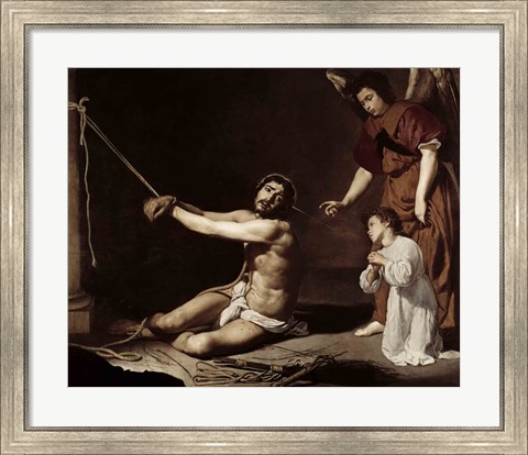 Framed Christ After the Flagellation Contemplated by the Christian Soul Print