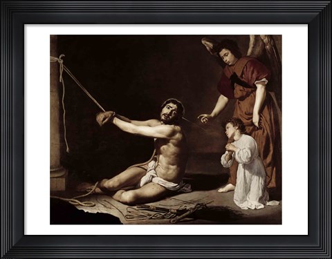Framed Christ After the Flagellation Contemplated by the Christian Soul Print
