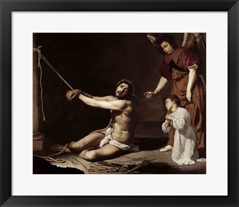 Framed Christ After the Flagellation Contemplated by the Christian Soul Print