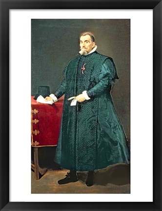 Framed Portrait of Don Diego de Corral y Arellano Print