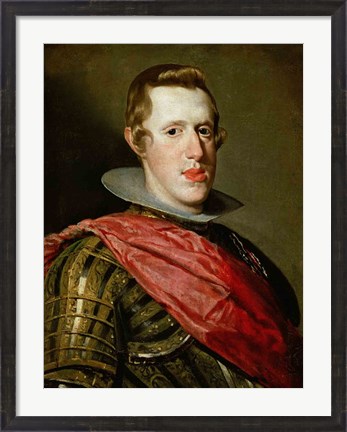 Framed Portrait of Philip IV  in Armour Print