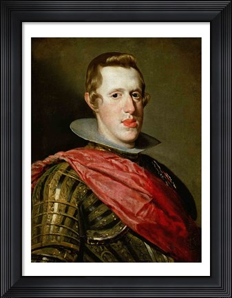 Framed Portrait of Philip IV  in Armour Print