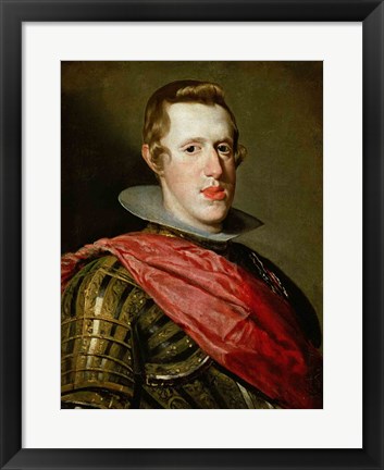 Framed Portrait of Philip IV  in Armour Print