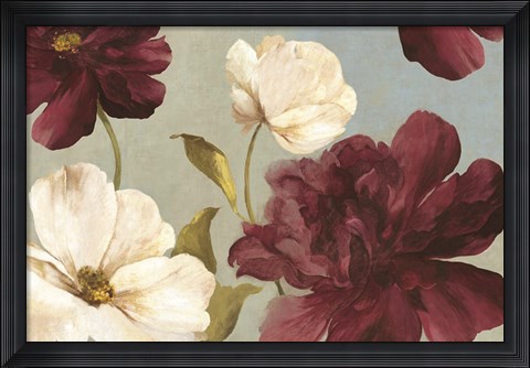 Framed Deep Peonies II Print