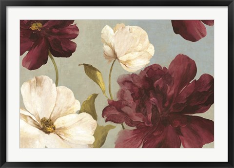 Framed Deep Peonies II Print