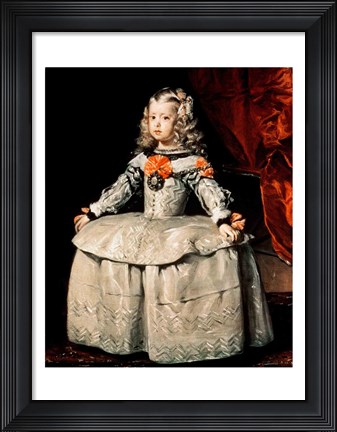 Framed Portrait of the Infanta Margarita (standing) Print