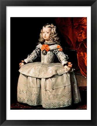 Framed Portrait of the Infanta Margarita (standing) Print