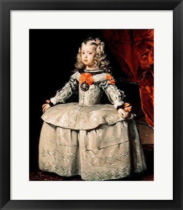 Framed Portrait of the Infanta Margarita (standing) Print