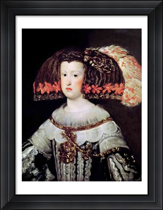 Framed Portrait of Queen Maria Anna  of Spain Print