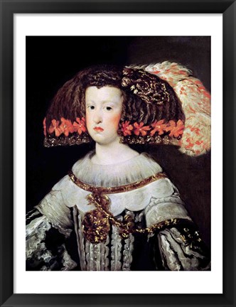 Framed Portrait of Queen Maria Anna  of Spain Print