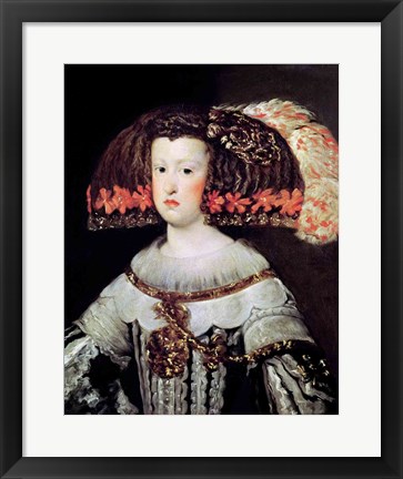 Framed Portrait of Queen Maria Anna  of Spain Print