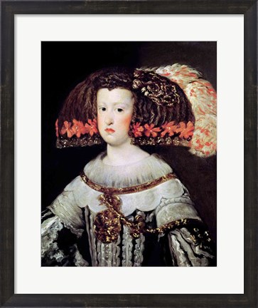 Framed Portrait of Queen Maria Anna  of Spain Print