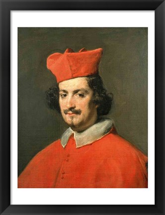 Framed Portrait of Cardinal Camillo Astali Pamphili, 1650 Print