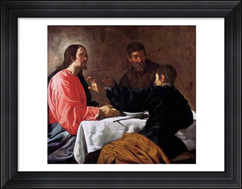 Framed Supper at Emmaus, 1620 Print