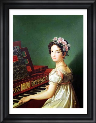 Framed Artist&#39;s Daughter at the Clavichord Print