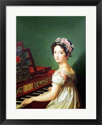 Framed Artist&#39;s Daughter at the Clavichord Print