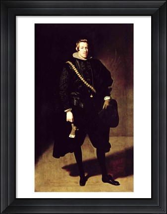 Framed Portrait of Infante Don Carlos Print