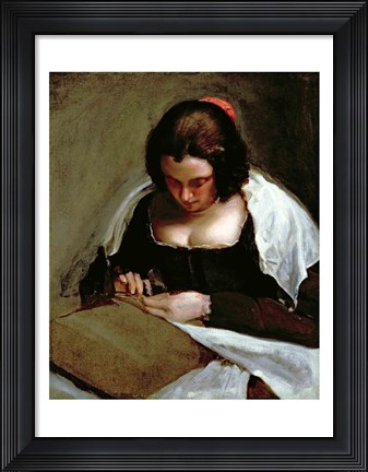 Framed Needlewoman Print