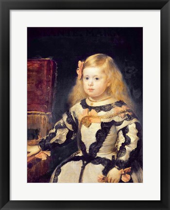 Framed Portrait of the Infanta Maria Marguerita Print