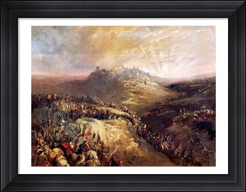 Framed Crusaders Before Jerusalem Print