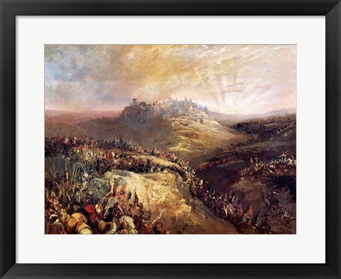 Framed Crusaders Before Jerusalem Print