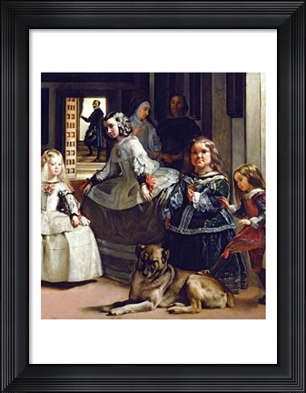 Framed Las Meninas or The Family of Philip IV, c.1656, Detail Print