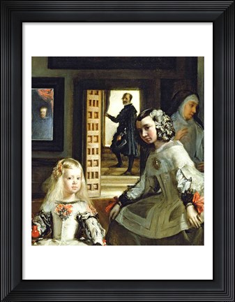 Framed Las Meninas or The Family of Philip IV, c.1656, Detail Center Print