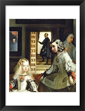 Framed Las Meninas or The Family of Philip IV, c.1656, Detail Center Print