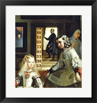 Framed Las Meninas or The Family of Philip IV, c.1656, Detail Center Print