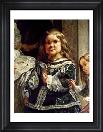 Framed Las Meninas or The Family of Philip IV, c.1656, Detail Right Print