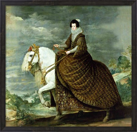 Framed Equestrian portrait of Elisabeth de France Print