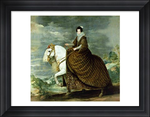 Framed Equestrian portrait of Elisabeth de France Print