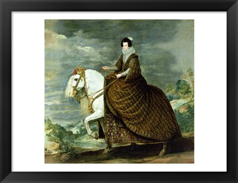 Framed Equestrian portrait of Elisabeth de France Print