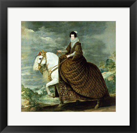 Framed Equestrian portrait of Elisabeth de France Print