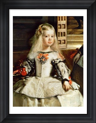 Framed Las Meninas or The Family of Philip IV, c.1656, Detail Left Print
