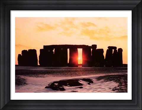 Framed Stonehenge, Winter Solstice Print