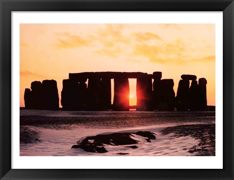 Framed Stonehenge, Winter Solstice Print