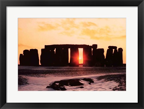 Framed Stonehenge, Winter Solstice Print