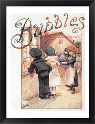 Framed Poster advertising &#39;Bubbles&#39; magazine Print