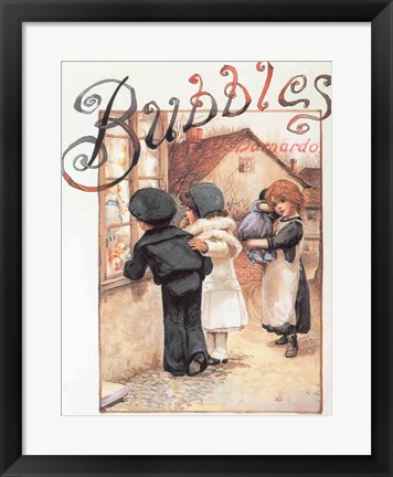 Framed Poster advertising &#39;Bubbles&#39; magazine Print