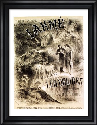 Framed Poster advertising &#39;Lakme&#39;, Opera Print