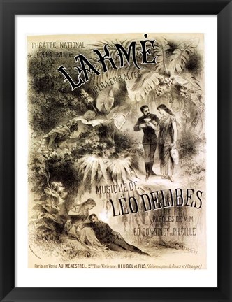 Framed Poster advertising &#39;Lakme&#39;, Opera Print