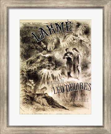 Framed Poster advertising &#39;Lakme&#39;, Opera Print