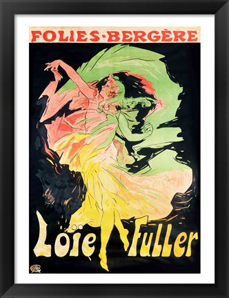 Framed Folies Bergeres: Loie Fuller, France, 1897 Print