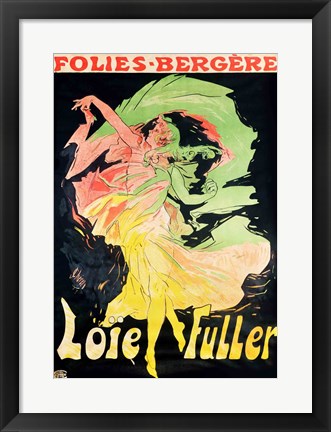 Framed Folies Bergeres: Loie Fuller, France, 1897 Print