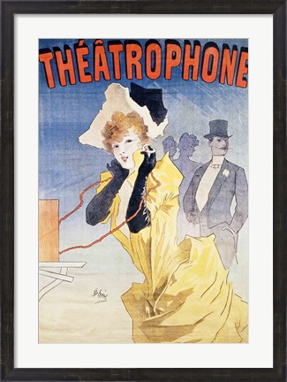 Framed Poster Advertising the &#39;Theatrophone&#39; Print