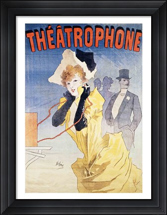 Framed Poster Advertising the &#39;Theatrophone&#39; Print